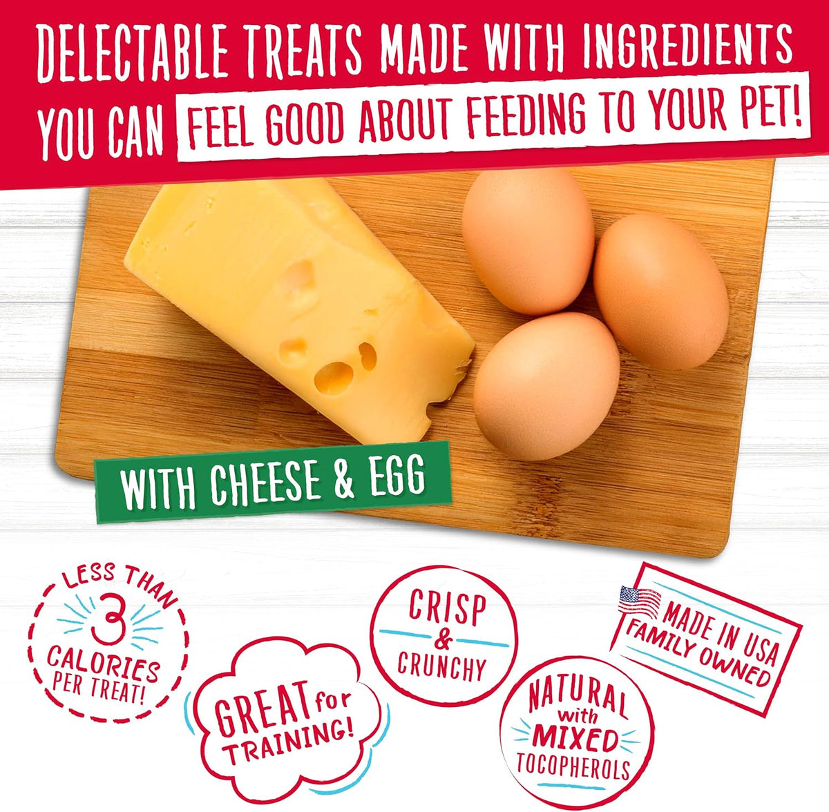 Charlee Bear Original Dog Training Treats, Cheese & Egg, 16 oz