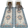 Hompet Cat Litter Mat 2 Pack, 18x54 Large Machine Washable Trapping Mats for Cats, Super Absorbent & Urine-Proof Cat Litter Box Mat for Floor, Waterproof & Non Slip Kitty Litter Rug
