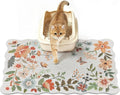 Cat Litter Mat,24"x16" Small Cute Litter Box Mat,Traps 100% Litter