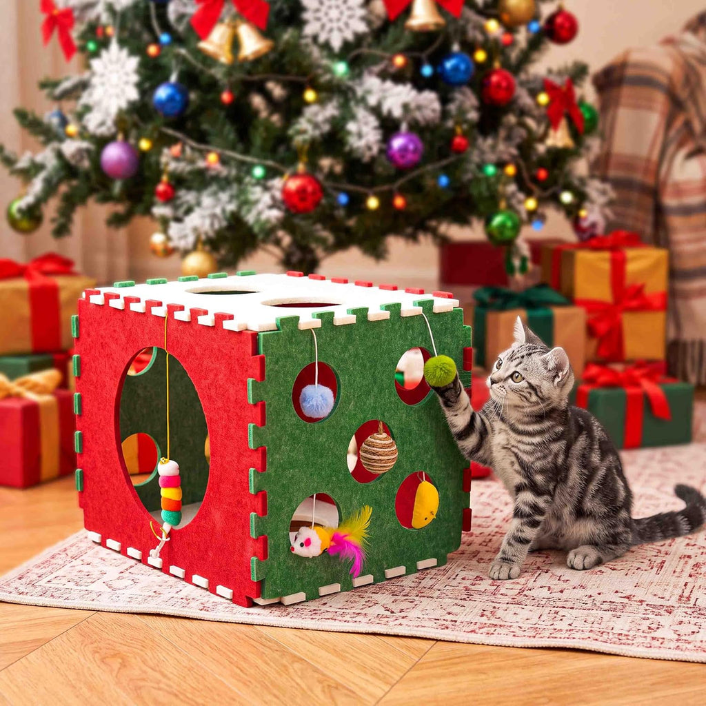 41 Pcs Christmas Cat Toys for Indoor Cats, Christmas Cat Gifts