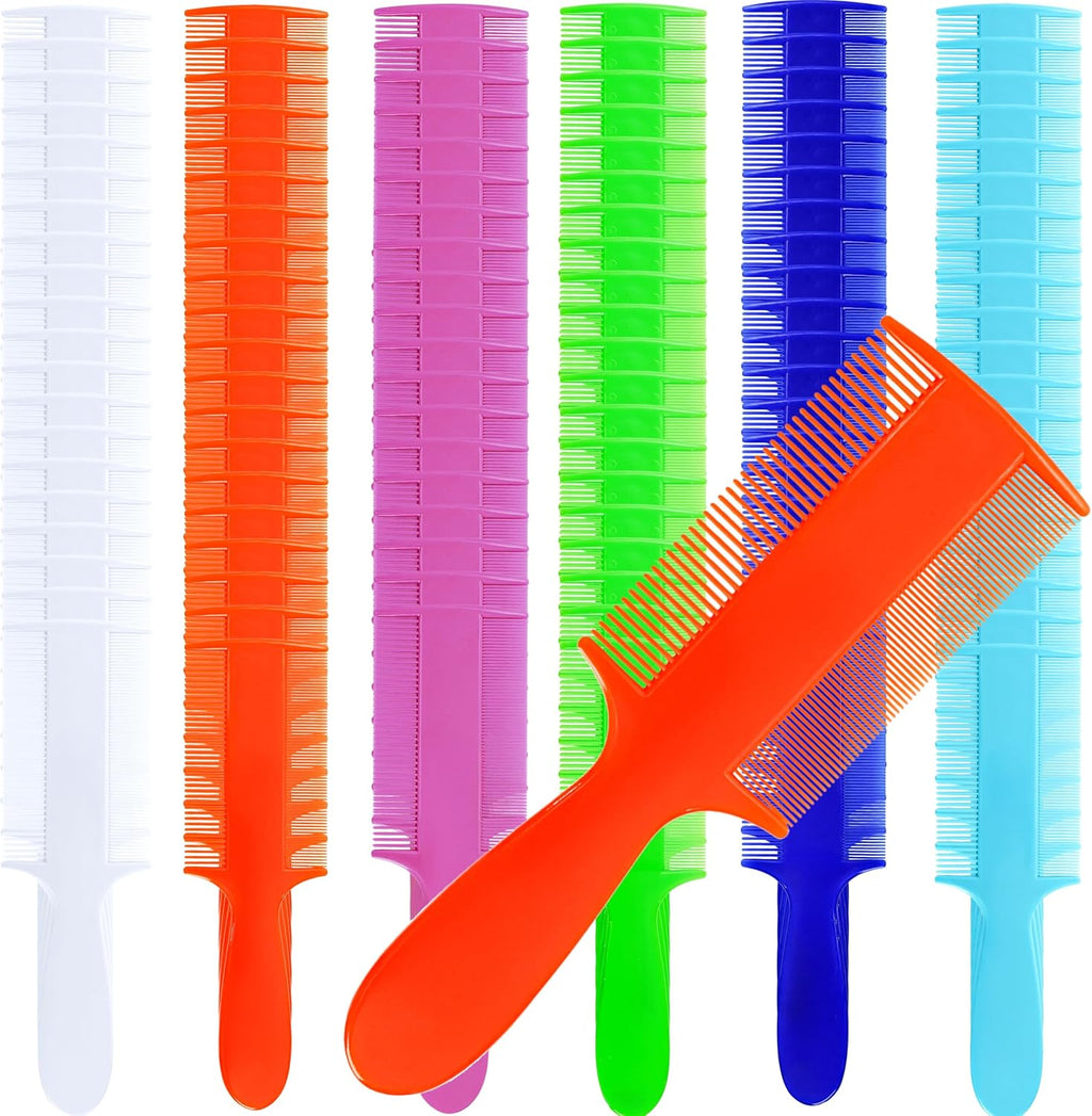 Pumtus 120 Pack Double Sided Fine Tooth Comb, 6 Color Plastic Pet Flea Tick Combs with Handle, Cat Dog Lice Treatment Comb, Hair Dandruff Removal Grooming Tool for Small Pet, Baby, Adult