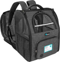 PetAmi Expandable Dog Cat Backpack Carrier, Airline Approved, Dark Gray