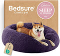 Bedsure Calming Dog Bed Medium Size Dog Donut Washable Pet Bed,30ins Purple