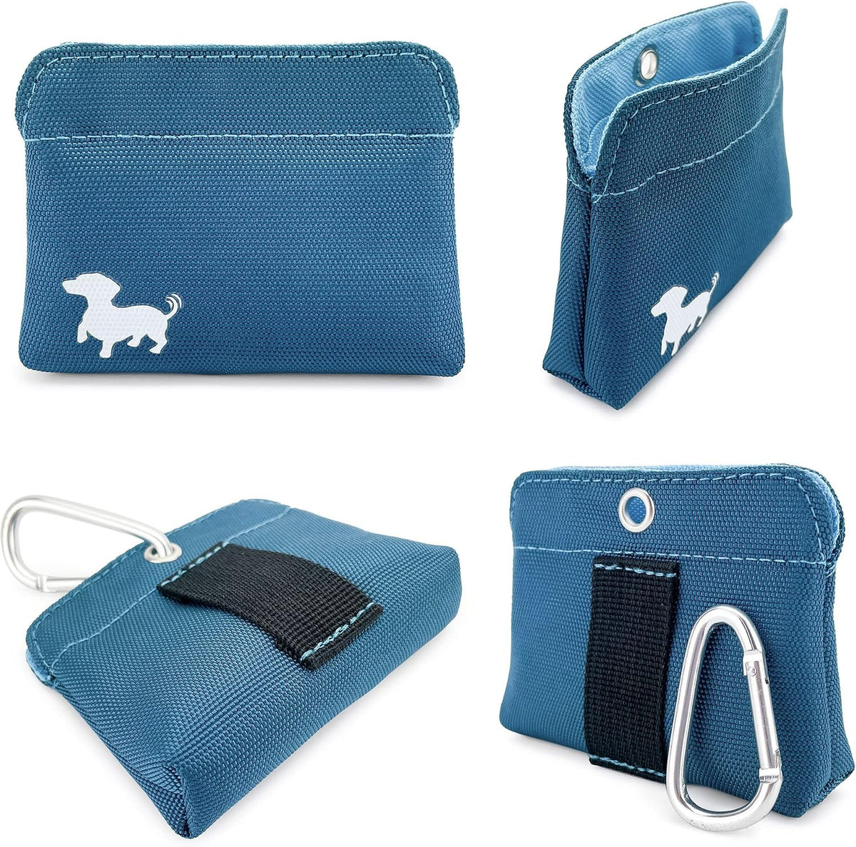Pocket Sized Dog Treat Pouch - Treat Pouches for Pet Training - Dog Treat Pouch with Magnetic Closure - Dog Walking Treat Bag for Dog Training - Turquoise