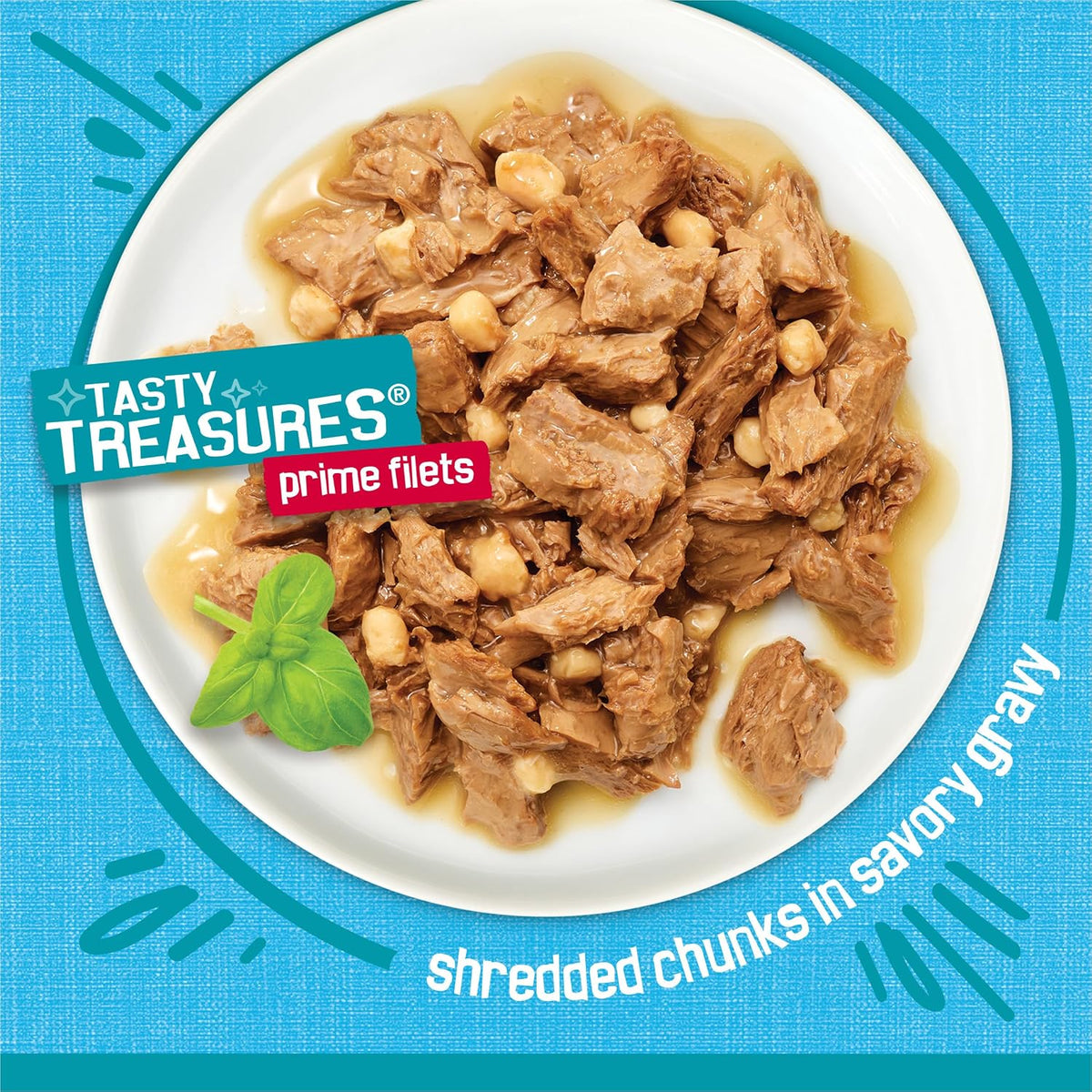 Purina Friskies Tasty Treasures Wet Cat Food, Scallop Flavor, (24) 5.5 oz