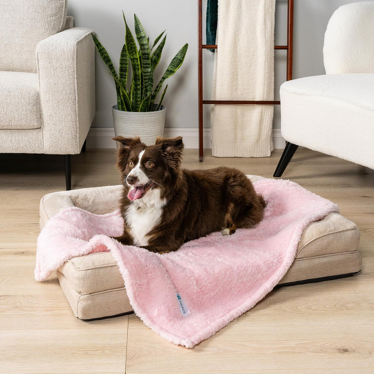 PetAmi Soft Plush Sherpa Dog Blanket for Pet Cat, Small 24x32, Pink