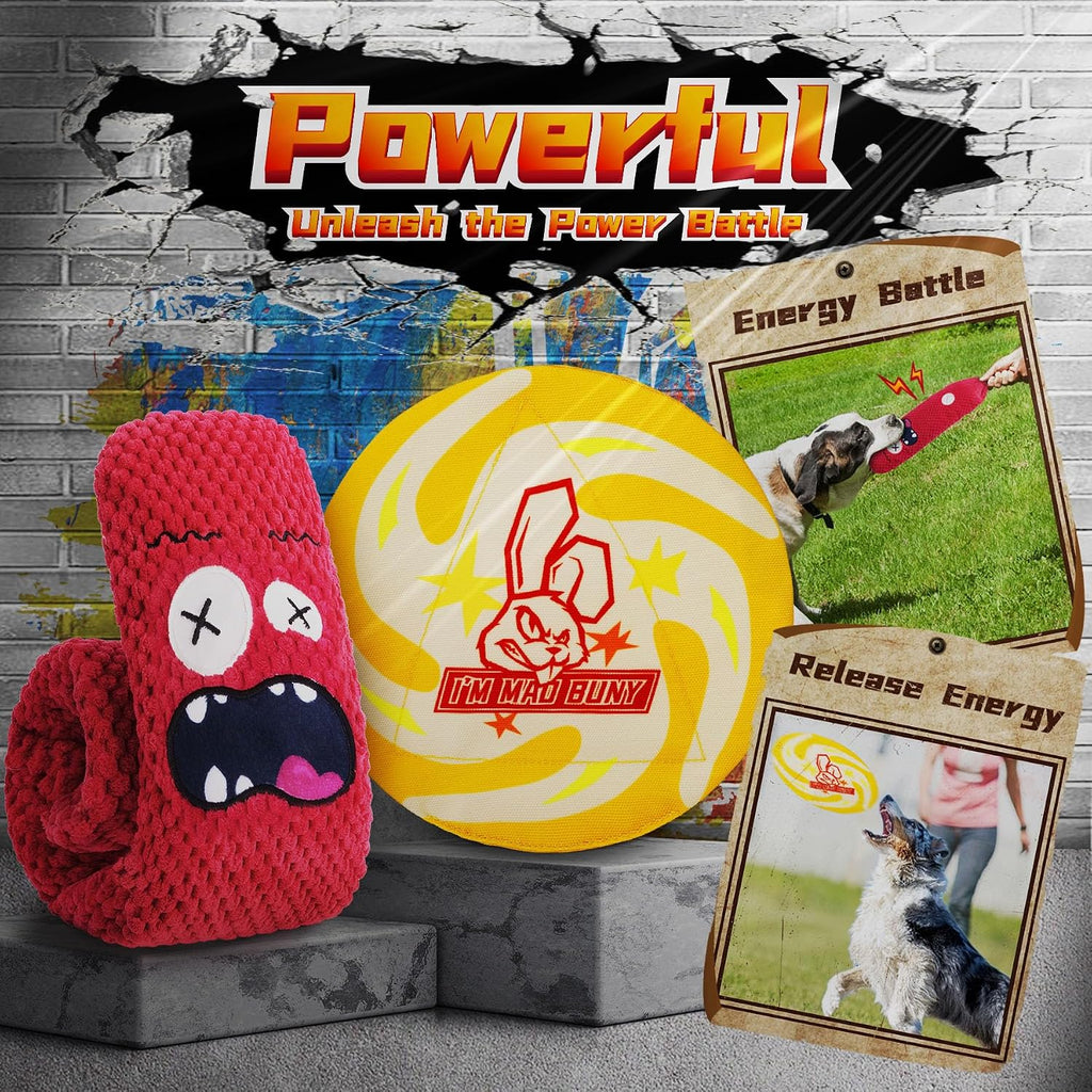9-Pcs Variety Dog Toys for Aggressive Chewers,Medium & Large Dogs