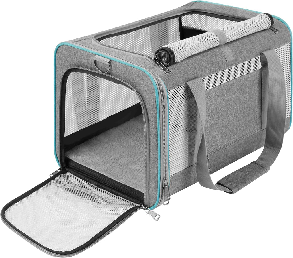 GAPZER Large Cat Carrier Soft, Collapsible Travel Pet Carry Bag, Small Dogs