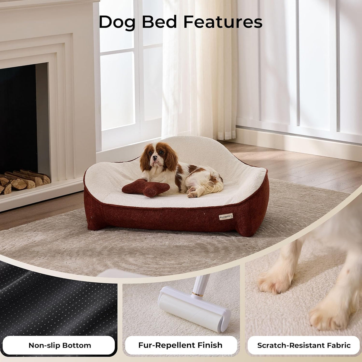 Dog Bed for Medium Sized Dog, Extra Thick Memory Foam, 3 Covers