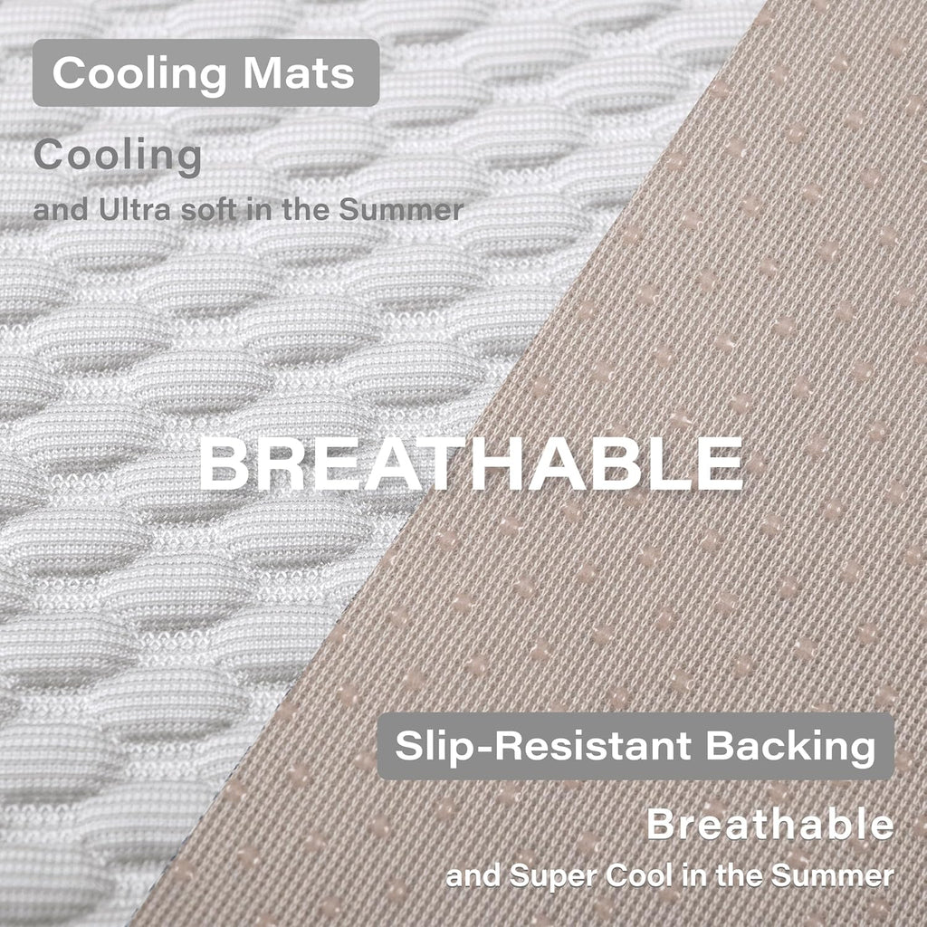 MICROCOSMOS Pet Cooling Mat & Sleeping Pad- Breathable Bubble Surface, EZ Clean. Keep Cooling for Pets, Kids and Adults in Summer.(GreyWhite, 40" x 28")