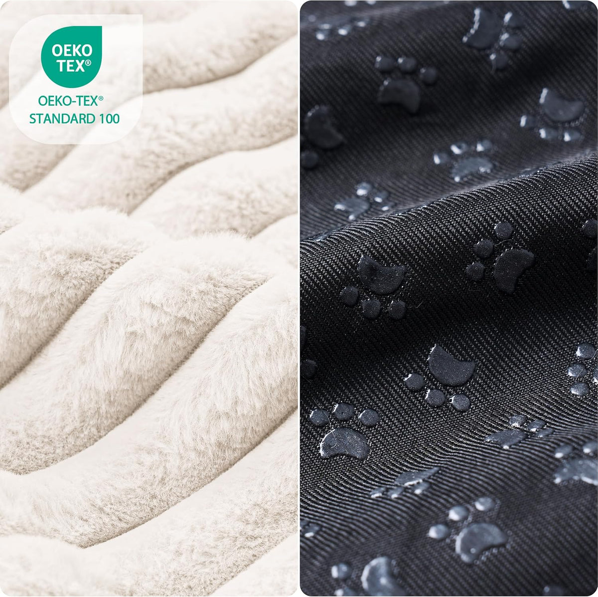 Orthopedic Large Dog Bed Furry Pet Bed, Washable Cover 42''X28''