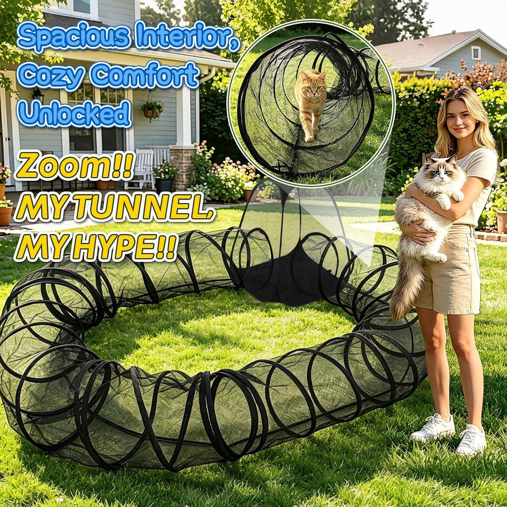 CypherX Outdoor Cat Tunnel Enclosures Portable Catio Pop Up Tent Cage