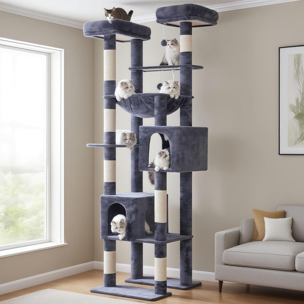 Hey-brother Cat Tree Tower with Multi-Level Duty Scratching Posts, 0MPJ039G