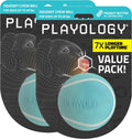 Playology Squeaky Chew Ball Dog Toy - Medium, Peanut Butter Scent, 2-Pack