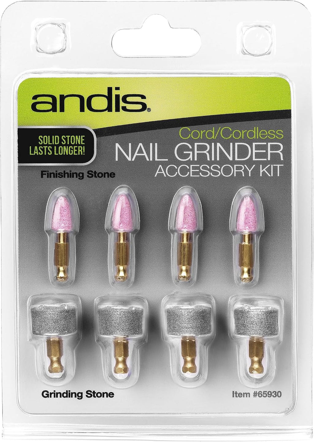 Andis Professional Animal Nail Grinder with Grinding Stones and Premium Finishing Stones 