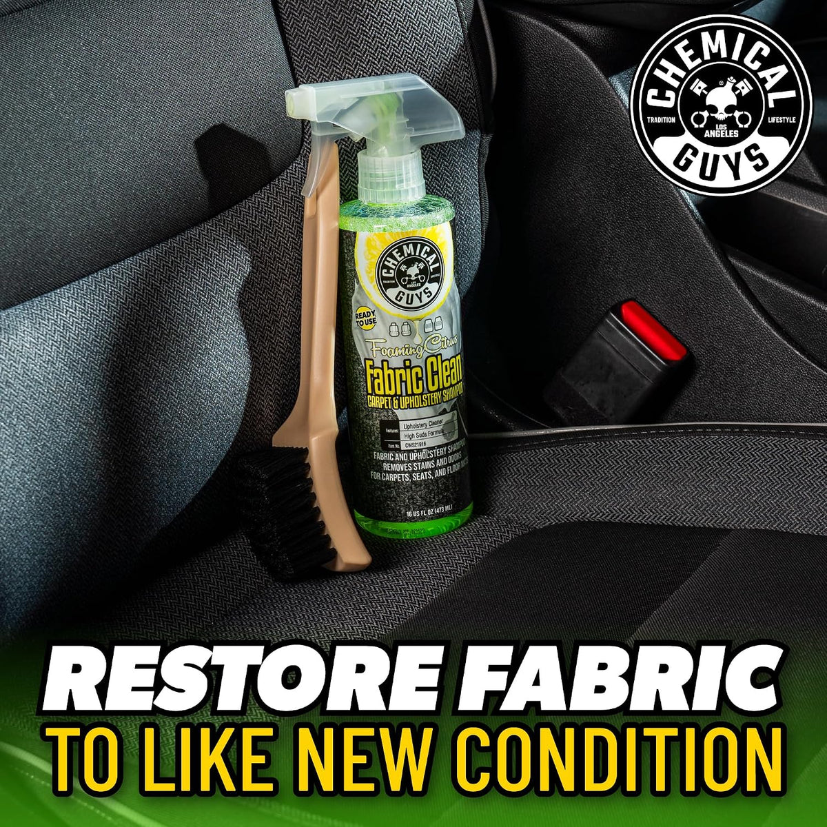Chemical Guys, Citrus Fabric & Carpet Cleaner, Ready-to-Use Spray, 16 oz
