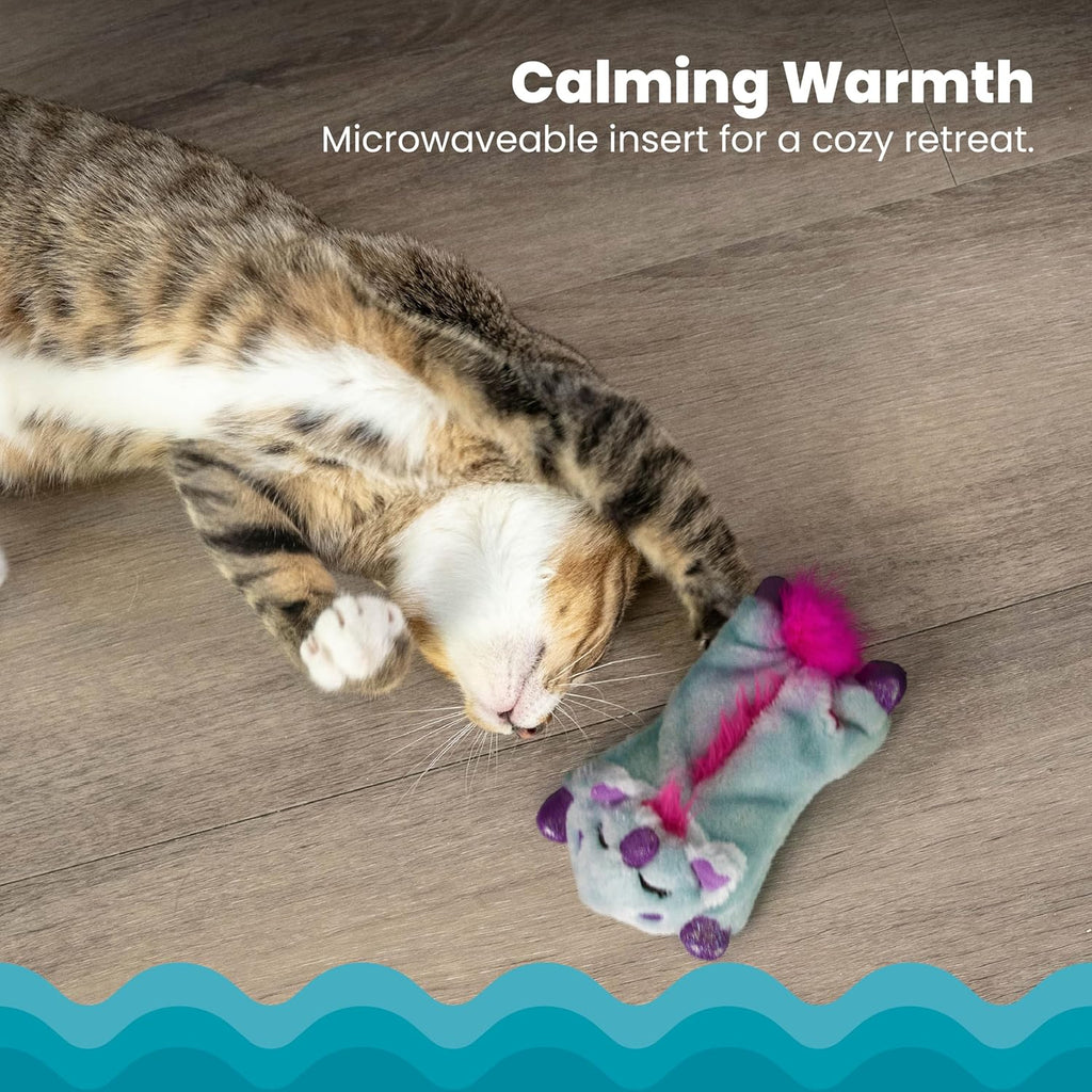 Catstages Cuddle Pal Unicorn Soothing Plush Purple Cat Toy, 8.5" x 5.5"