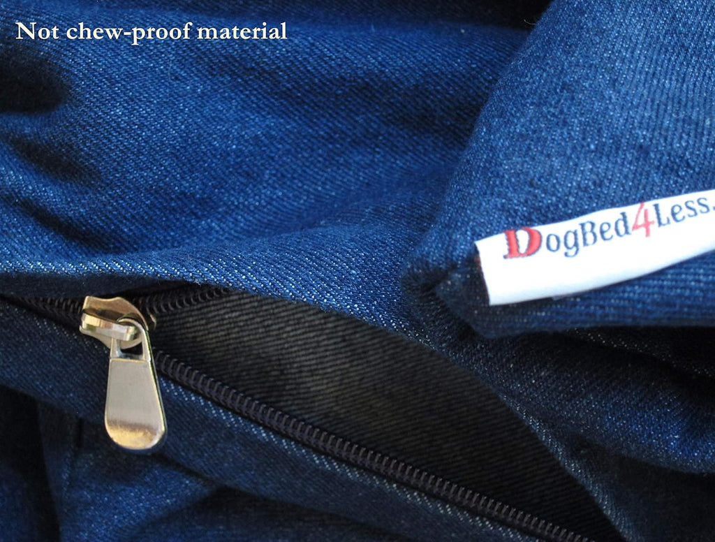 Dogbed4less Premium Gel Memory Foam Dog Bed, Durable Denim Cover with Waterproof Liner and Extra Pet Bed Case, 35"X20"X4" Small to Medium Pet