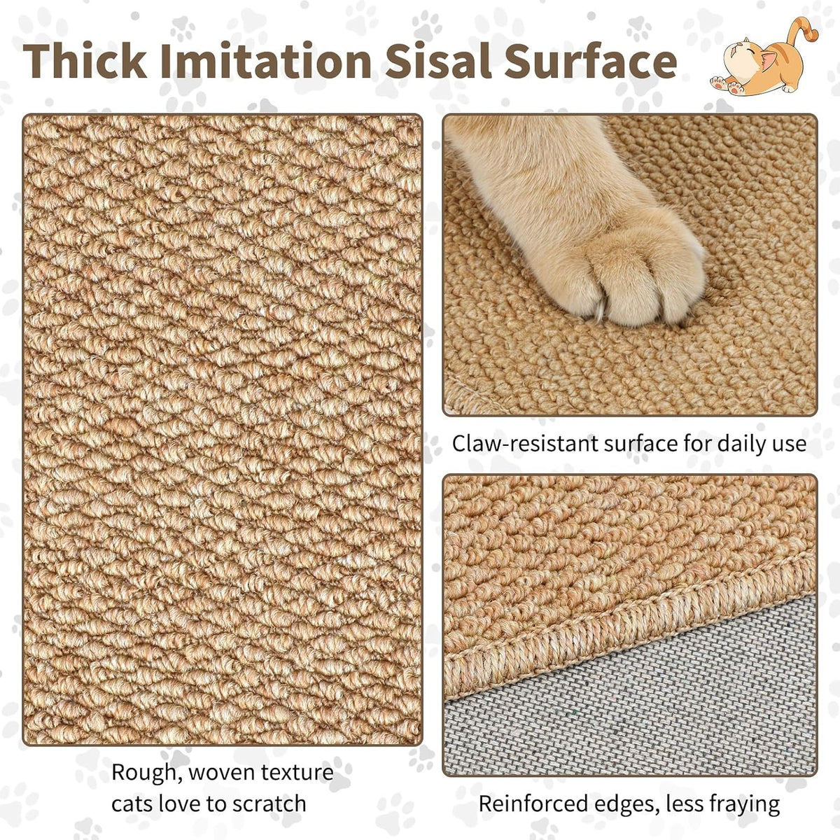 Cat Wall Climbing Carpet, 71"x15.8" Large Scratcher Pad