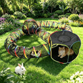 CypherX Outdoor Rainbow Cat Enclosure, 5 in 1 Portable Cat Tents for Outside Cage Free Outside Pet Enclosure Cat Tunnel Outdoor Playground for Indoor Cats and Small Animals
