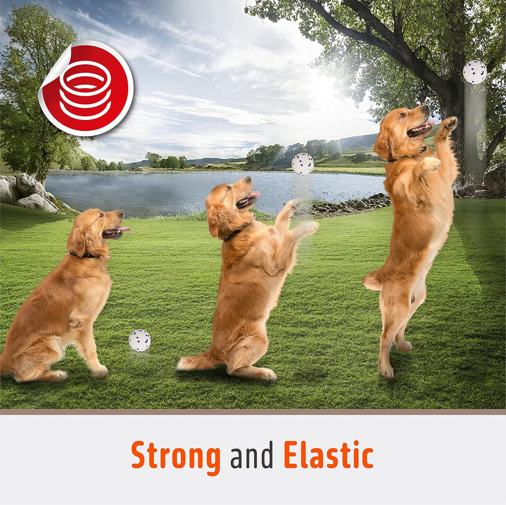 FOFOS Dog Balls Tennis Balls Dog Chew Toys for Aggressive Chewers ETPU 4Pcs | Indestructible Dog Balls Teething Dog Chew Toys Floating Water Balls Interactive Fetch Ball Gift for Small Large Medium Dogs