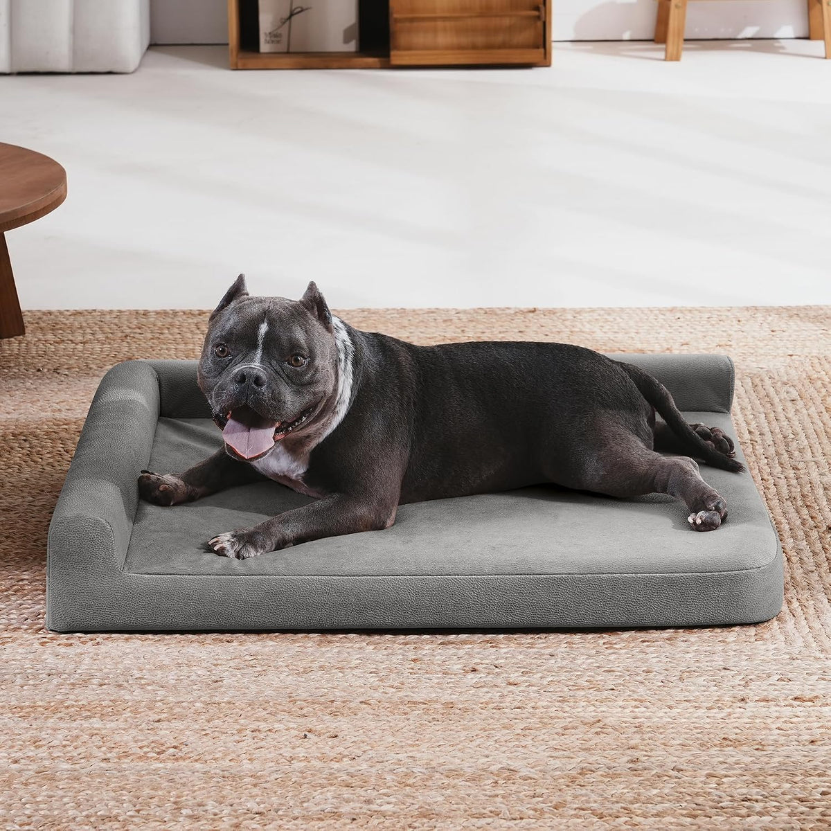 Cooling Gel Memory Foam Orthopedic Dog Bed for Medium Dogs with Arthritis
