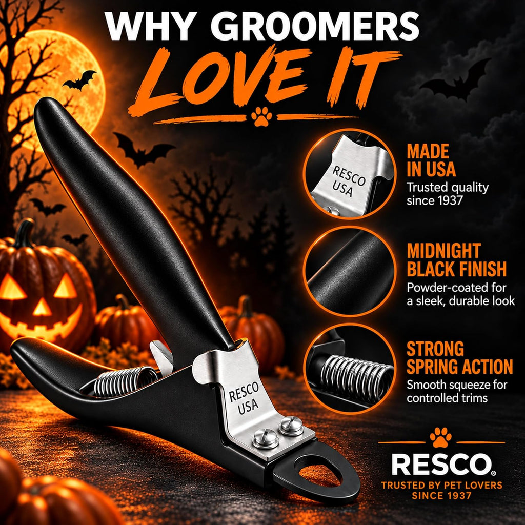 Resco Replaceable Blade Dog Nail Clippers for Dogs and Cats, Midnight Black