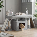 Heybly Cat Tree Extra-Long & Stable 2 Adjustable Scratch Boards HCT210SW-1