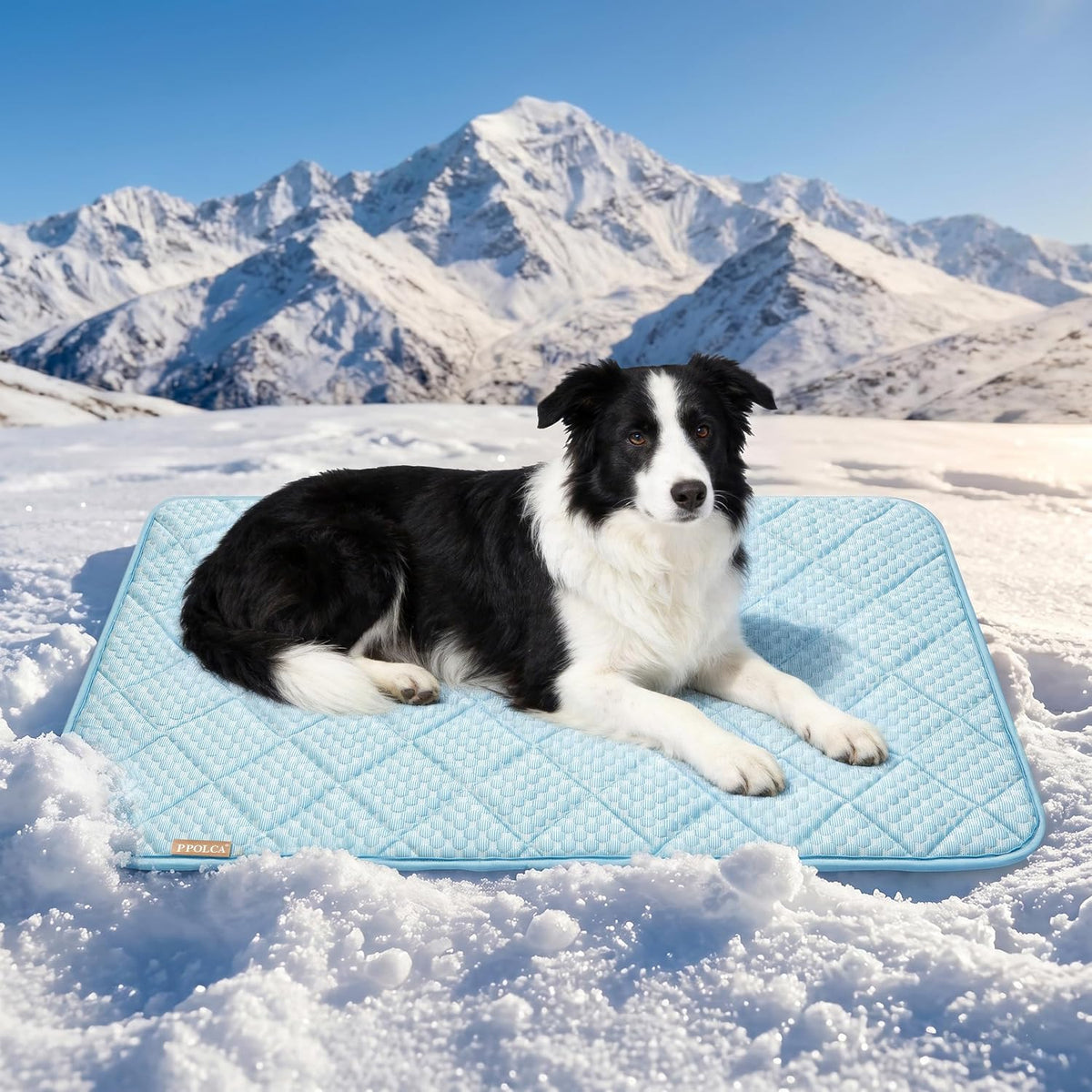 PPOLCA Waterproof Cooling Mat for XL Dogs 30x48, Light Blue