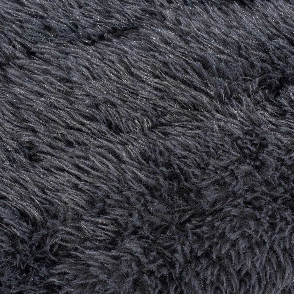 Machine Washable Dog Bed, Deluxe Plush Dog Crate Pad and Cat Bed, Anti-Slip Bottom Kennel Pad Mat, Fuzzy Pet Beds for Large, Medium, Small Dogs Breeds (Dark Grey, 36.0"L x 24.0"W x 3.0"Th x 1 Pack)