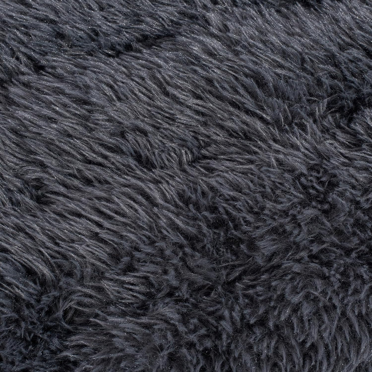 Machine Washable Dog Bed, Deluxe Plush Dog Crate Pad and Cat Bed, Anti-Slip Bottom Kennel Pad Mat, Fuzzy Pet Beds for Large, Medium, Small Dogs Breeds (Dark Grey, 36.0"L x 24.0"W x 3.0"Th x 1 Pack)
