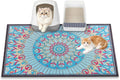Cat Litter Mat, 35" x 23" Litter Box mat, Traps 100% Litter, Non-Slip Kitty Litter Trapping mats, Large Cute Litter mat, Easy Clean for Scatter Control, Bohe cat Food mat, Urine Waterproof | Traps 100% Litter, Cute litter mat for litter box, Soft on Ki...