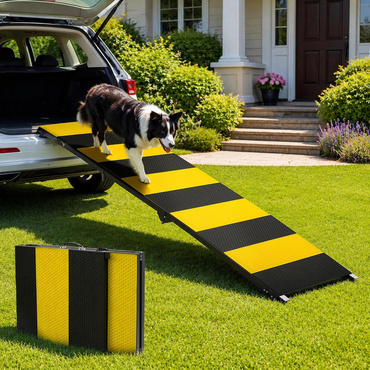 Foldable Dog Ramp for Car, 71 inches Long Portable Ramp for Large Dogs