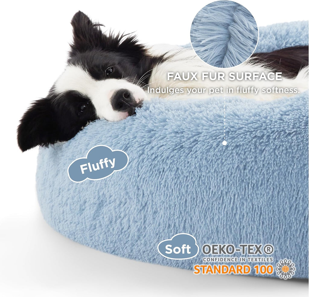 Bedsure Calming Dog Beds Large Sized Dog Donut Washable Pet Bed,36ins