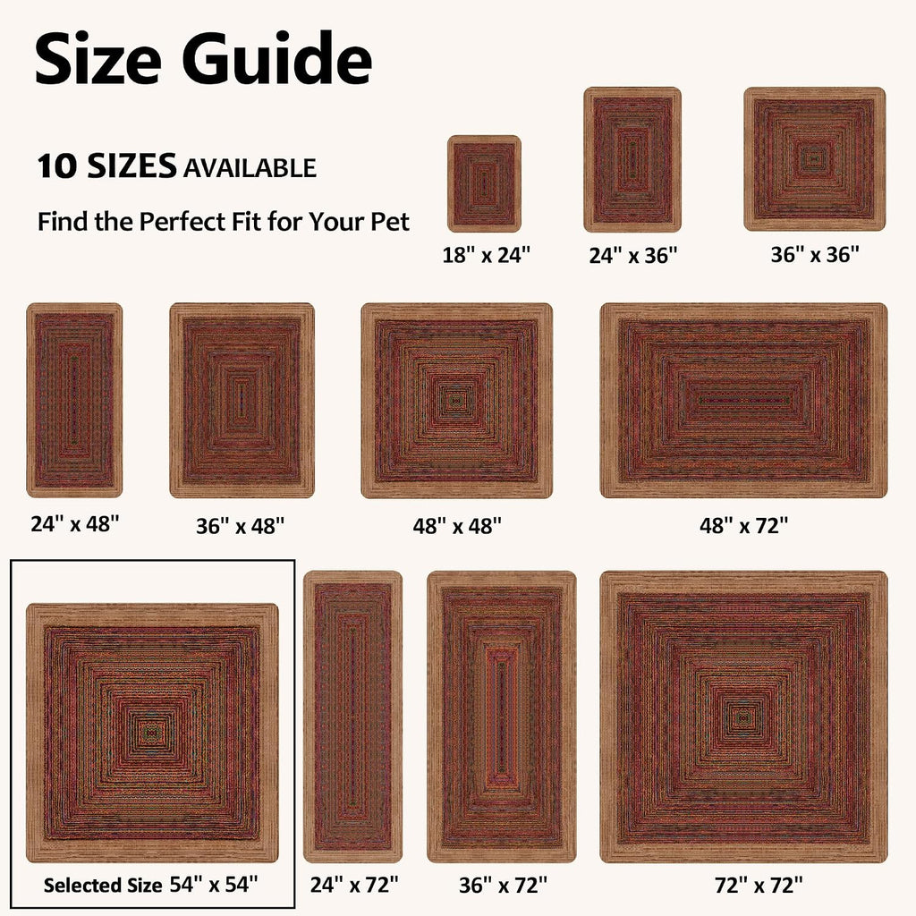 Washable Pee Pads for Dogs 54"x54" 2 Pack Reusable Puppy Potty Pad