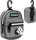 PetAmi Dog Poop Bag Holder for Leash, Waste Bag Dispenser Pet Pouch, Grey | Doggy Puppy Walking Accessories Travel Camping, Dog Treat Pouch Supplies Must Have, Doggie Poo, Jogging, Walks
