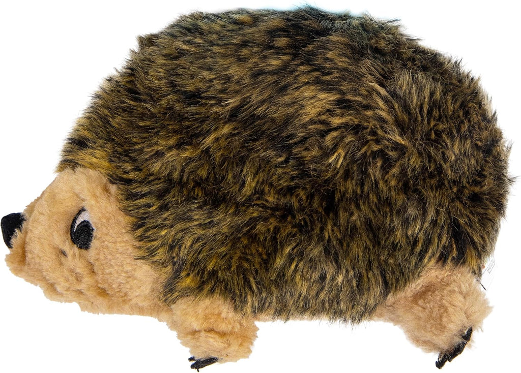 Outward Hound Hedgehogz Plush Dog Toy, Squeaks & Grunts, Medium, 9" x 6.5" | Soft Realistic Faux Fur, Round for Rolling & Chasing, Cuddle & Carry, Interactive Fetch, Light Chewers, Dogs & Puppies