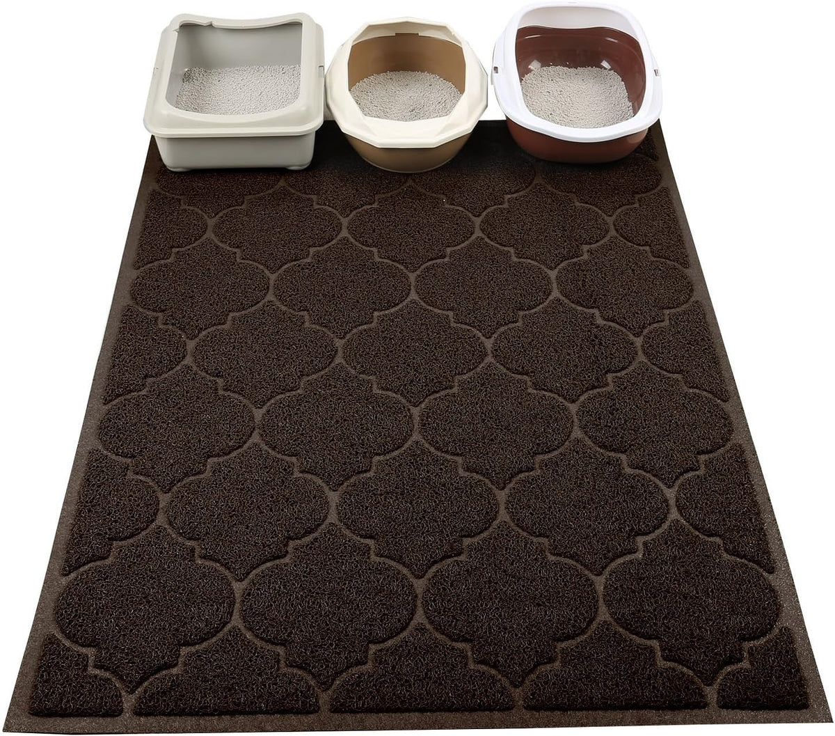 LittleTiger Cat Litter Mat, XL Super Size, Phthalate Free, Easy to Clean, 46x35 Inches, Durable, Soft on Paws, Large Litter Mat.