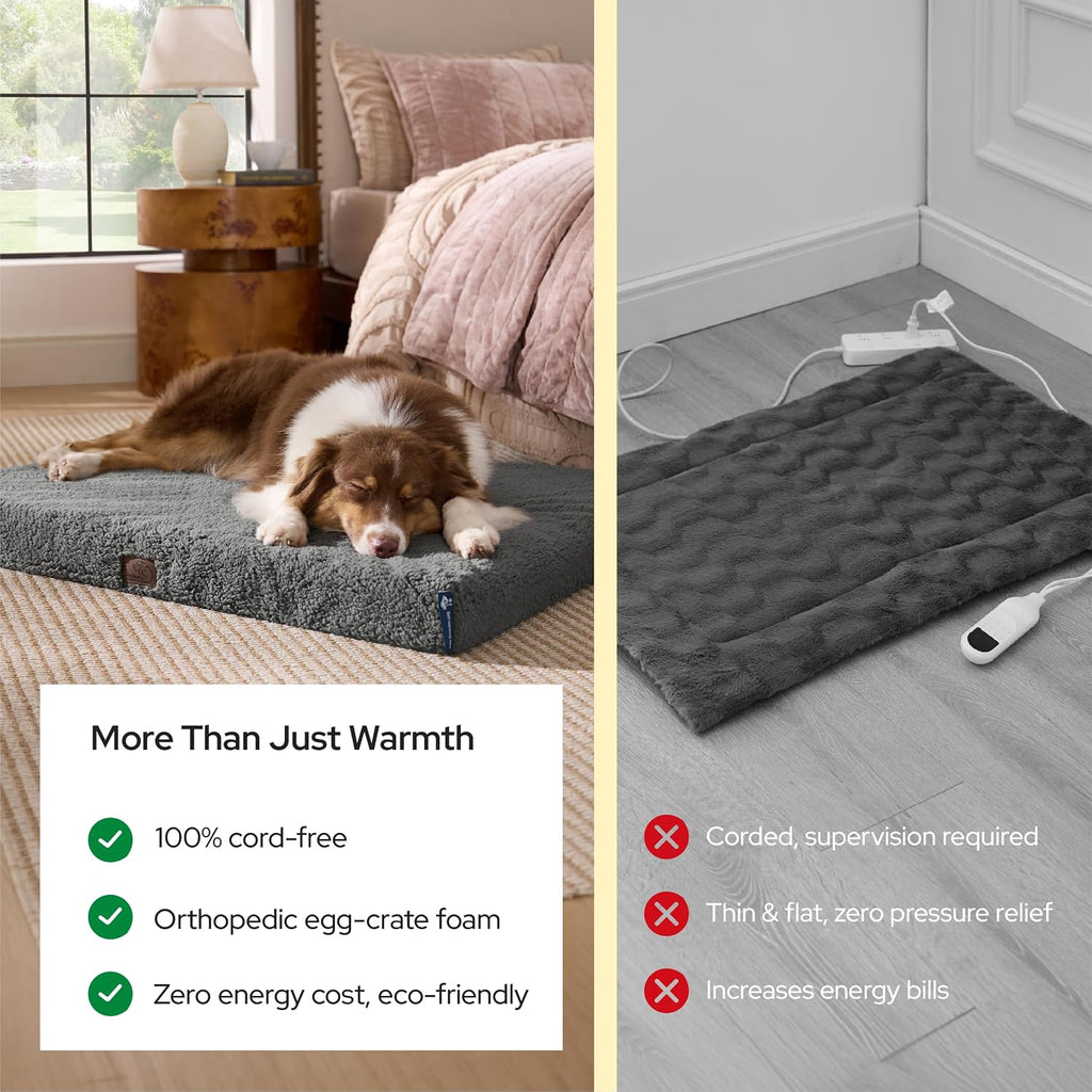 Bedsure XL Self Warming Dog Bed for Crate with Washable Cover, 41x27 Inches