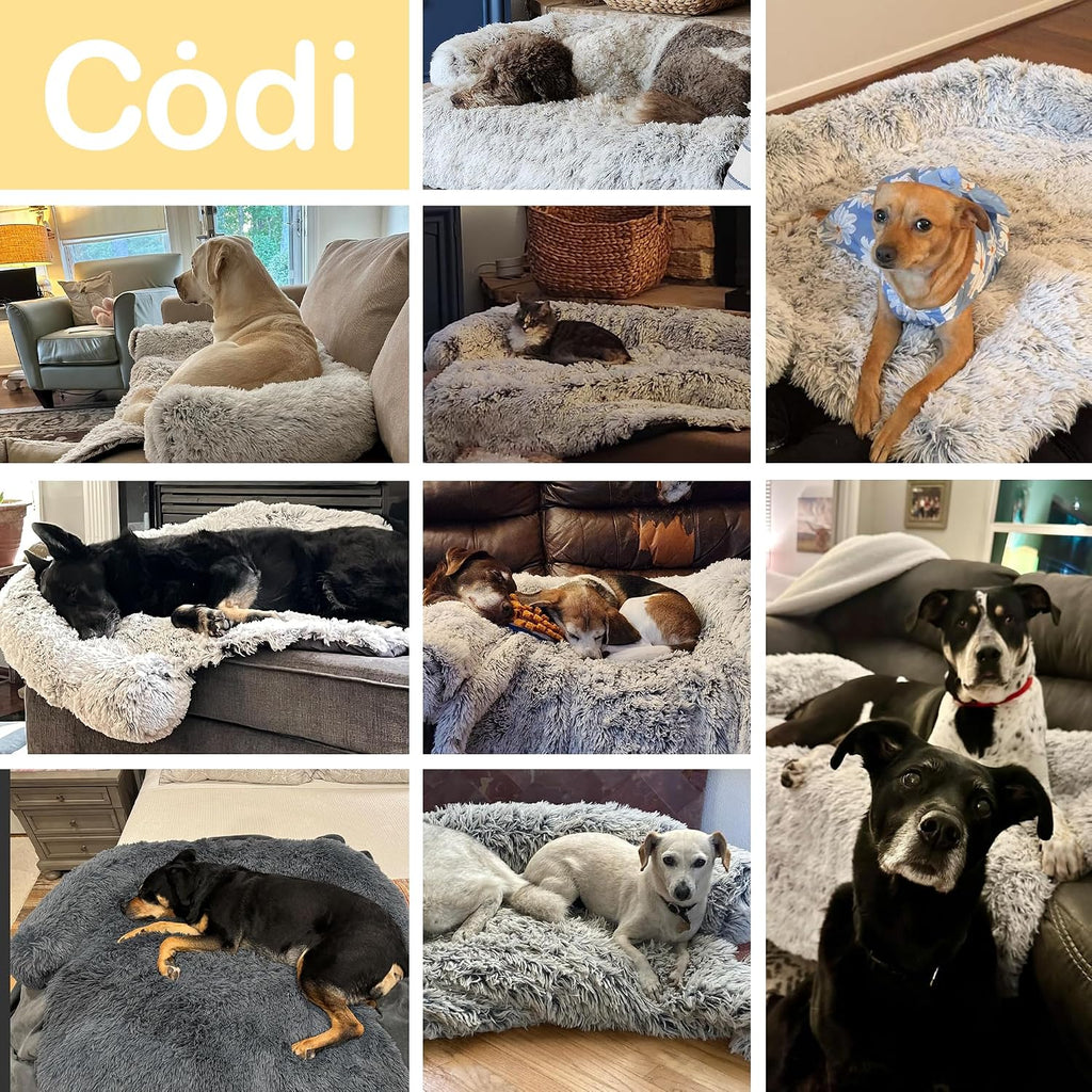 Codi Dog Couch Bed, Sofa Cover Mat, Dark Grey, 45 x 37 x 6 Inch