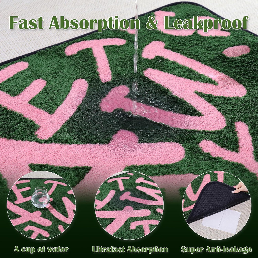 Qeils Reusable Puppy Pads , Washable Pee Pads for Dogs 23" x 36" 2 Pack | Super Absorbent & Leakproof Potty Training Pads, Plush Grass-Look With Non-Slip Backing For Crates, Playpens & Small Pets