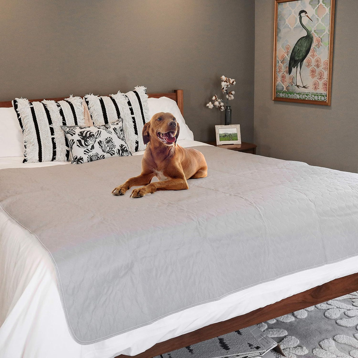 Premium XL Non-Slip, Washable, Leakproof Dog Playpen Mat (60"x60")