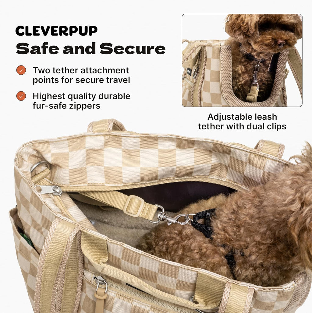 Cleverpup Transit Tote Dog Carrier 4-Piece Set - Small, Leopard