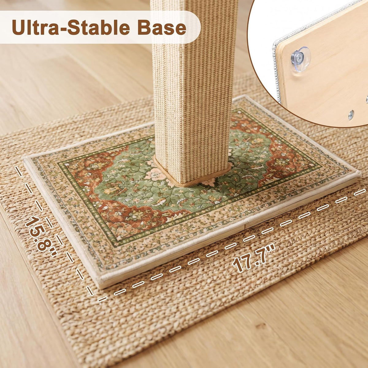 Cat Scratching Post with Bed for Indoor Adult Cats, Cat Perch,Green