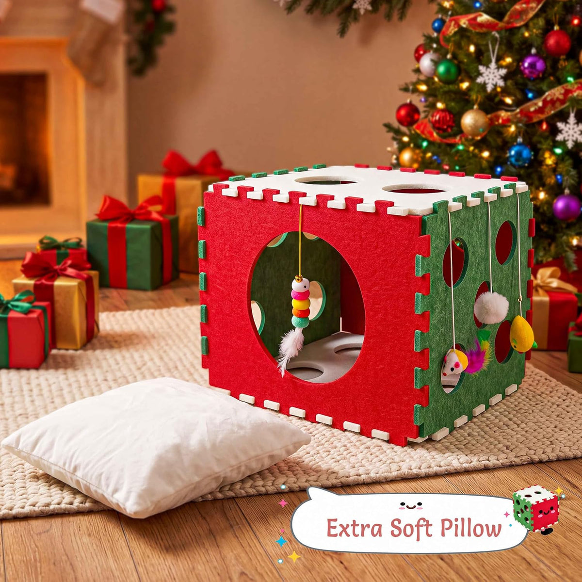 41 Pcs Christmas Cat Toys for Indoor Cats, Christmas Cat Gifts