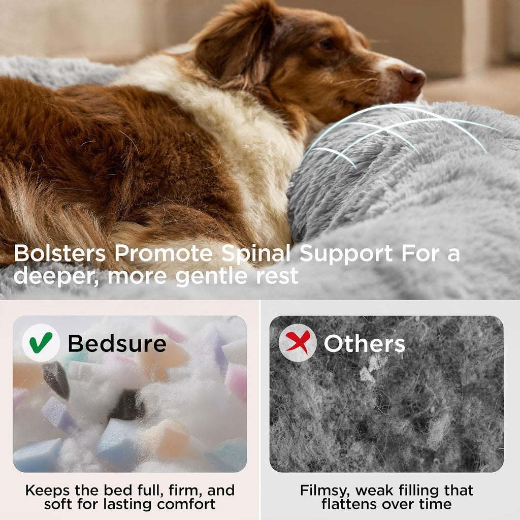 Bedsure SupportMax® Calming XL Dog Bed Extra Large Washable Pet Bed,42in