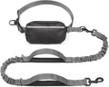 iYoShop Hands Free Dog Leash with Zipper Pouch, Large, 25-120 lbs, Grey