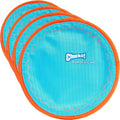 Chuckit! Paraflight Flying Disc Dog Toy - Water Floating Flyer - Durable Nylon Construction with Soft Rubber Edges - for Medium and Large Dogs - Size Large - 9.75" L x 9.75" W -,1 Count (Pack of 4)