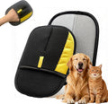 Electrostatic Pet Hair Removal Glove for Cats & Dogs, Reusable Magic Brush for Furniture & Clothes, Cat & Dog Fur Remover Tool (Black-Yellow Medium 1-Pack)