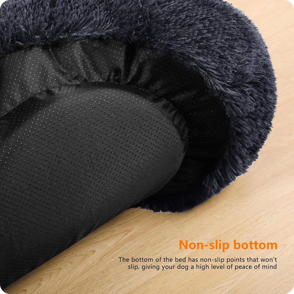 Dwanton Orthopedic Small Donut Dog Bed & Cat Bed, Gel Memory Foam, 24"